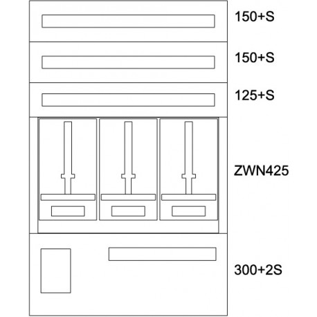 BP-O-EN-800/12-3Z - BP-O-EN-800/12-3Z 137564 EATON ELECTRIC Surface-mount metering distribution board, W 800mm, H 1260, 3 meter ..