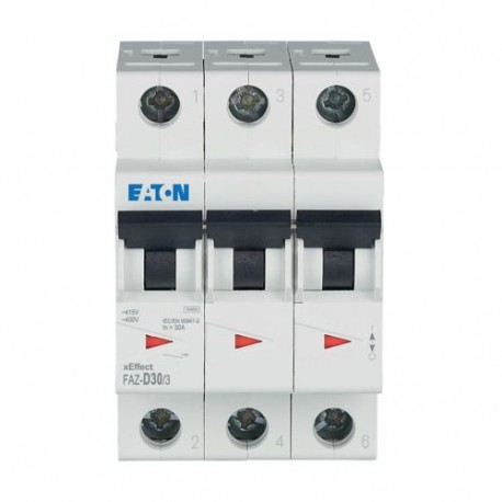 FAZ-D4/3-RT - FAZ-D4/3-RT 102302 Y7-102302 EATON ELECTRIC Miniature circuit breaker (MCB), 4A, 3p, D-Char, AC