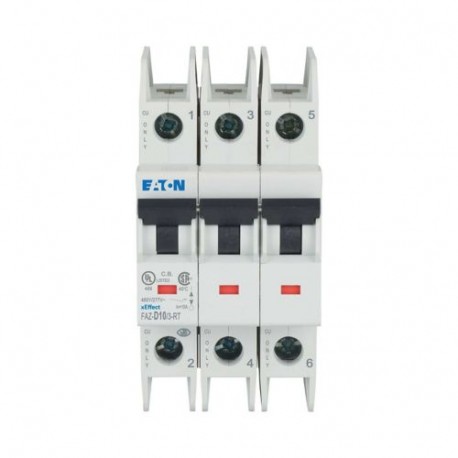 FAZ-D10/3-RT - FAZ-D10/3-RT 102307 Y7-102307 EATON ELECTRIC Miniature circuit breaker (MCB), 10A, 3p, D-Char, AC