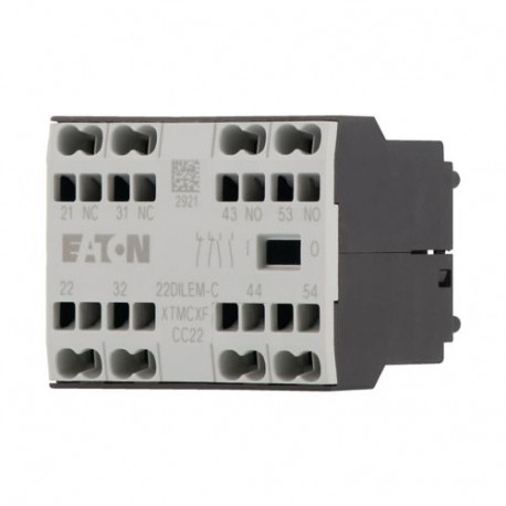 22DILEM-C - 22DILEM-C 230256 Y7-230256 EATON ELECTRIC XTMCXFCC22 Auxiliary contact, 2N/O+2N/C, surface mounting, spring ..