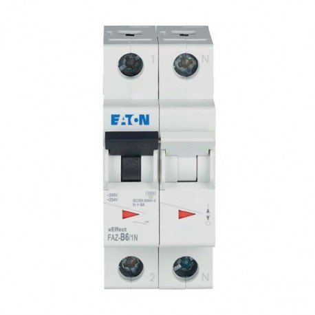 FAZ-B6/1N - FAZ-B6/1N 278642 Y7-278642 EATON ELECTRIC Miniature circuit breaker (MCB), 6A, 1Np, B-Char, AC