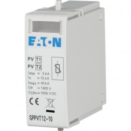 SPPVT12-10 - SPPVT12-10 177260 Y7-177260 EATON ELECTRIC Lightning current / surge arresters, SPD insert, 1000 VDC