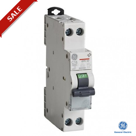 EPC 62 B06 - EPC 62 B06 692637 GENERAL ELECTRIC Miniature circuit breaker UNIBIS EPC 60 2P 1m 6kA B 6A GE