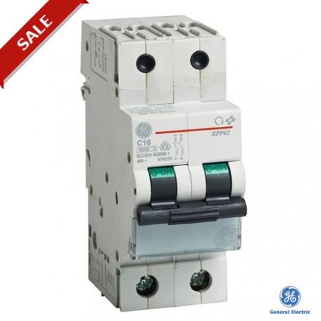 EPP62B63 - EPP62B63 678191 GENERAL ELECTRIC Miniature circuit breaker FIXWELL 6kA 2P B 63A GE