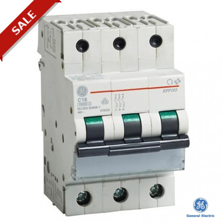 EPP103C16 - EPP103C16 678325 GENERAL ELECTRIC Miniature circuit breaker FIXWELL 10kA 3P C 16A GE