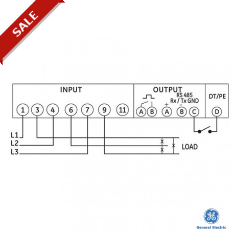 MT+D3N485634M - MT+D3N485634M 665256 GENERAL ELECTRIC Digital triphase kWh 4 Mod MT+D3N485 63 4M