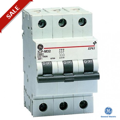 EB63ICP35 - EB63ICP35 674247 GENERAL ELECTRIC Miniature circuit breaker EB60 3P 35A ICP-M GE