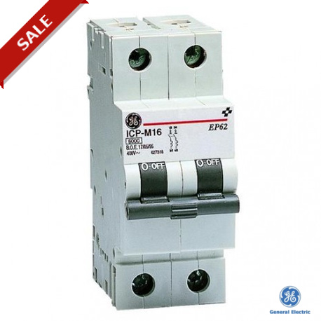 EB62ICP10 - EB62ICP10 674229 GENERAL ELECTRIC Miniature circuit breaker EB60 2P 10A ICP-M GE