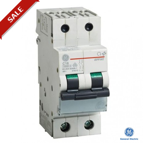EPP102C32 - EPP102C32 678318 GENERAL ELECTRIC Miniature circuit breaker FIXWELL 10kA 2P C 32A GE