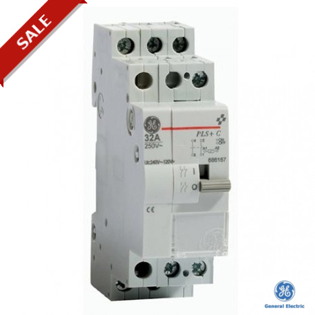 PLS+C 3220012A - PLS+C 3220012A 686163 GENERAL ELECTRIC PULSAR-S+ impulse switch + electronic central command 32A 2NO 12Vac
