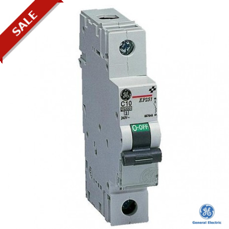 EP251C10 - EP251C10 667648 GENERAL ELECTRIC Miniature circuit breaker EP250 1P 10A 5-10IN