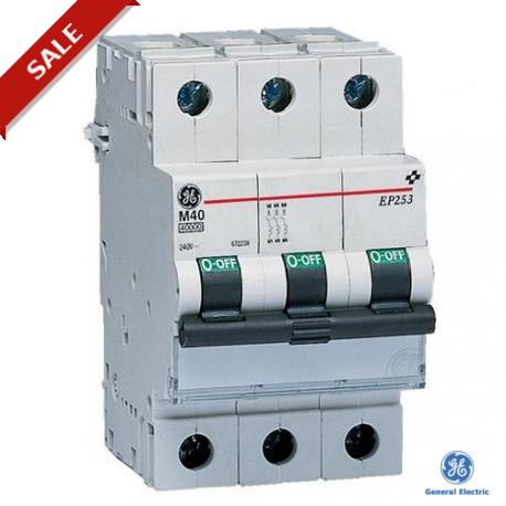 EP253M06,3 - EP253M6,3 672231 GENERAL ELECTRIC Miniature circuit breaker EP250M 3P 6.3A