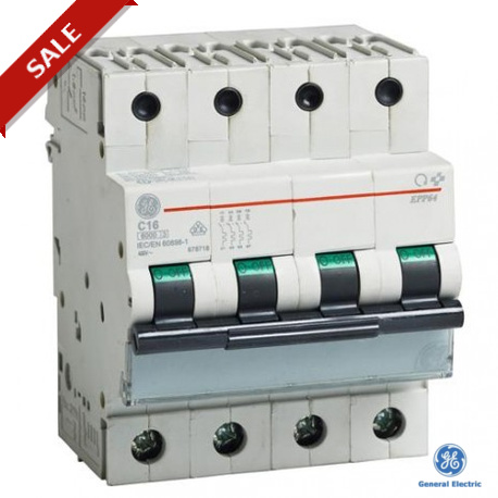 EPP64B06 - EPP64B06 678705 GENERAL ELECTRIC Miniature circuit breaker FIXWELL 6kA 4P B 6A GE