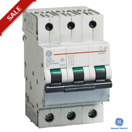 EPP63C40 - EPP63C40 678249 GENERAL ELECTRIC Miniature circuit breaker FIXWELL 6kA 3P C 40A GE