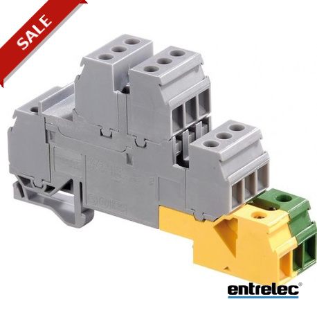 D4/6.LNTP7 - D4/6.LNTP7 1SNA110332R2600 ENTRELEC D4/6.LNTP7 Screw Clamp Terminal Blocks Installation Grey. Green-Yellow