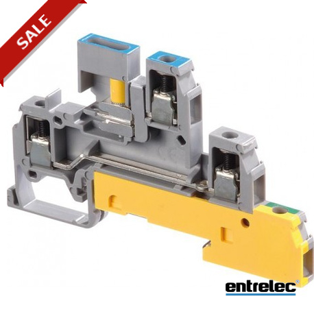 D4/6.NTLP - D4/6.NTLP 1SNA110439R2200 ENTRELEC D4/6.NTLP Screw Clamp Terminal Blocks Installation Grey. Blue. Green-Yell..