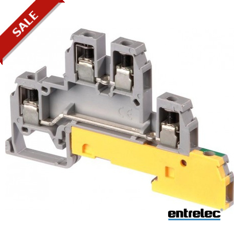 D4/6.LLP - D4/6.LLP 1SNA110441R2400 ENTRELEC D4/6.LLP Screw Clamp Terminal Blocks Installation Grey. Green-Yellow