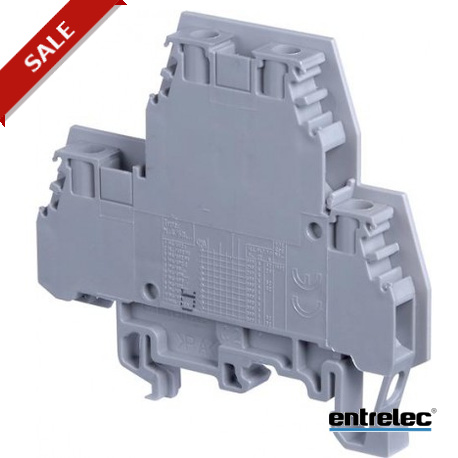M4/7.D2.1 - M4/7.D2.1 1SNA115127R0200 ENTRELEC M4/7.D2.1 Screw Clamp Terminal Blocks Double deck Grey