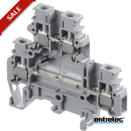 1SNA115184R0400 - 1SNA115184R0400 ENTRELEC M4/6.DD1 Screw Clamp Terminal Blocks Component holder Grey