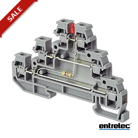 1SNA115535R0300 - 1SNA115535R0300 ENTRELEC D2.5/6.DAL Screw Clamp Terminal Blocks Triple deck Grey