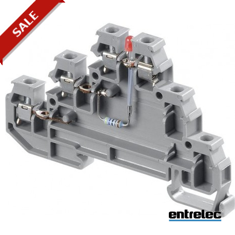 1SNA115537R0500 - 1SNA115537R0500 ENTRELEC D2.5/6.DL Screw Clamp Terminal Blocks Sensors / Actuators Grey