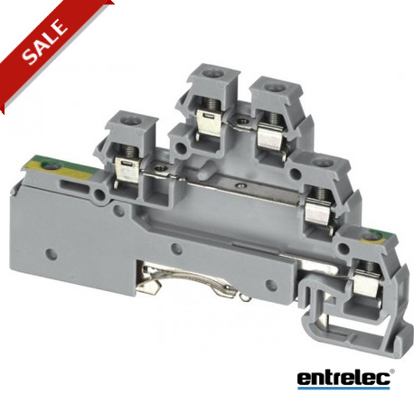 1SNA115643R2700 - 1SNA115643R2700 ENTRELEC D2.5/6.DPA1 Screw Clamp Terminal Blocks Double deck + ground Grey. Green/Yellow