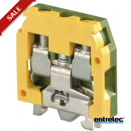 1SNA160496R2600 - 1SNA160496R2600 ENTRELEC DR4/6.P Screw Clamp Terminal Blocks Miniblocks Green-Yellow