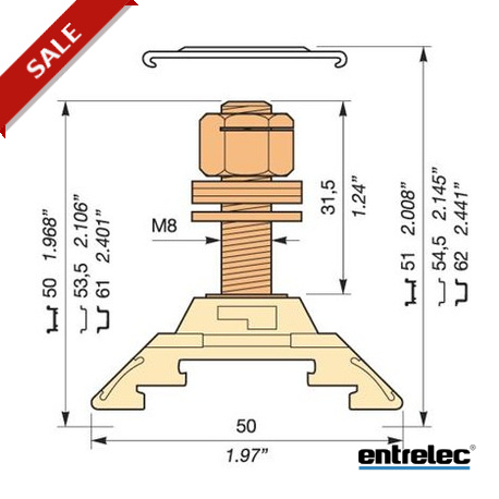 1SNA162975R2300 - 1SNA162975R2300 ENTRELEC H70/22.F8.31 Railway Terminal Blocks