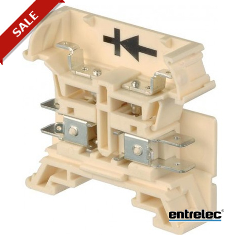 1SNA162988R2100 - 1SNA162988R2100 ENTRELEC HD6/14.SDH.1 Quick connect terminal blocks Component holder with plug Beige