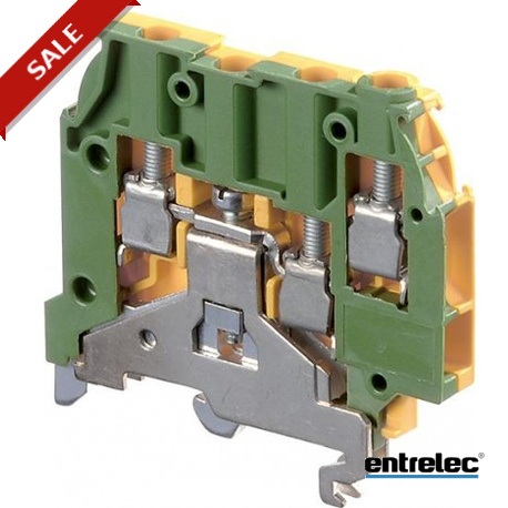 1SNA195637R1200 - 1SNA195637R1200 ENTRELEC M4/6.3A.P Screw Clamp Terminal Blocks Ground Green-Yellow