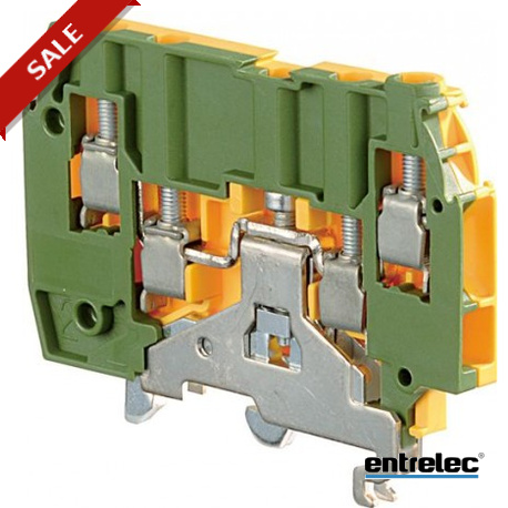1SNA195638R2300 - 1SNA195638R2300 ENTRELEC M4/6.4A.P Screw Clamp Terminal Blocks Ground Green-Yellow