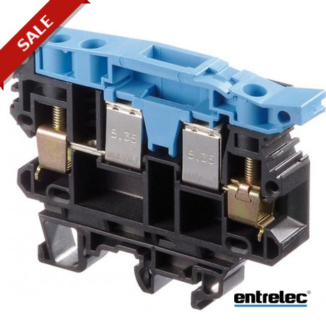 1SNA199105R2200 - 1SNA199105R2200 ENTRELEC ML10/13.SN Screw Clamp Terminal Blocks Disconnect with lever Black. Blue