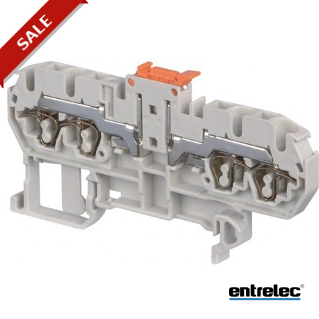 D2.5/5.SNB.4L - D2.5/5.SNB.4L 1SNA290141R0400 ENTRELEC D2.5/5.SNB.4L Spring Terminal Blocks Disconnect with blade Grey. Oran..
