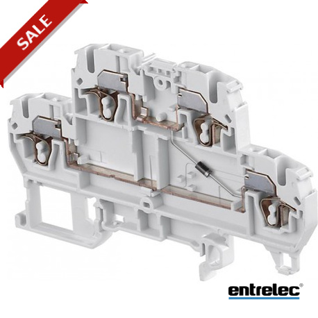 D2.5/5.DD.L - D2.5/5.DD.L 1SNA290164R0300 ENTRELEC D2.5/5.DD.L Spring Terminal Blocks Component holder Grey
