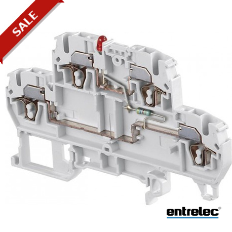D2.5/5.DL.L - D2.5/5.DL.L 1SNA290166R0500 ENTRELEC D2.5/5.DL.L Spring Terminal Blocks Component holder Grey
