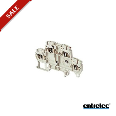 D2.5/5.DE1.D.L - D2.5/5.DE1.D.L 1SNA290182R2600 ENTRELEC D2.5/5.DE1.D.L Spring Terminal Blocks Component holder Grey
