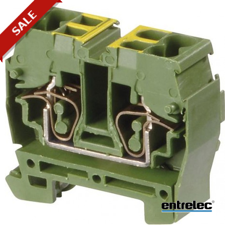 1SNA290219R1200 - 1SNA290219R1200 ENTRELEC DR2.5/10.P.4L Spring Terminal Blocks Miniblocks Green-Yellow
