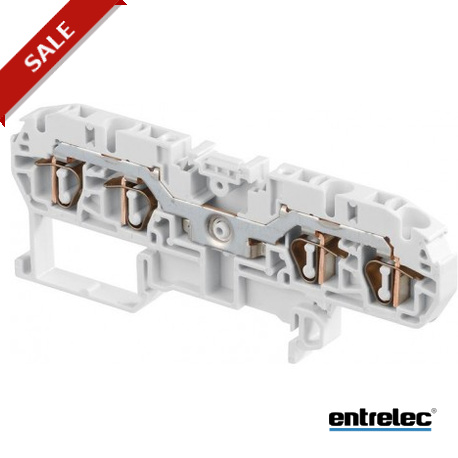 D1.5/4.4L - D1.5/4.4L 1SNA290381R0500 ENTRELEC D1.5/4.4L Spring Terminal Blocks Feed-through with 4 connections Grey