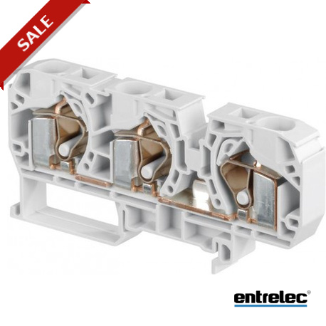 1SNA290428R0400 - 1SNA290428R0400 ENTRELEC D16/12.3L Spring Terminal Blocks Feed-through with 3 connections Grey