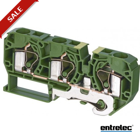 1SNA290432R2000 - 1SNA290432R2000 ENTRELEC D16/12.P.3L Spring Terminal Blocks Ground with 3 connections Green-Yellow