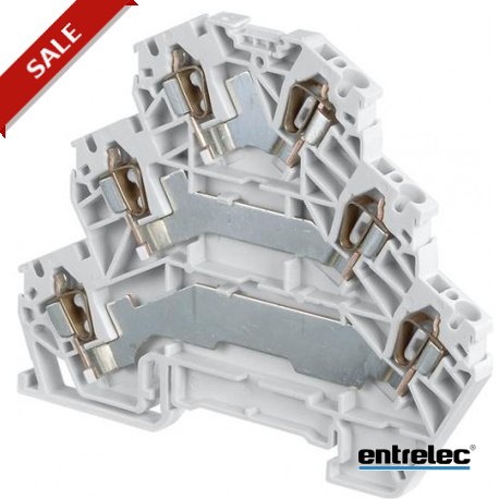 D2.5/5.T3.L - D2.5/5.T3.L 1SNA290456R0000 ENTRELEC D2.5/5.T3.L Spring Terminal Blocks Triple deck Grey