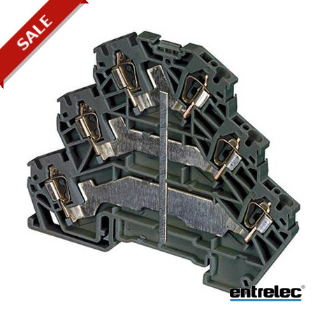 D2.5/5.T1.L - D2.5/5.T1.L 1SNA290457R0100 ENTRELEC D2.5/5.T1.L Spring Terminal Blocks Triple deck Black