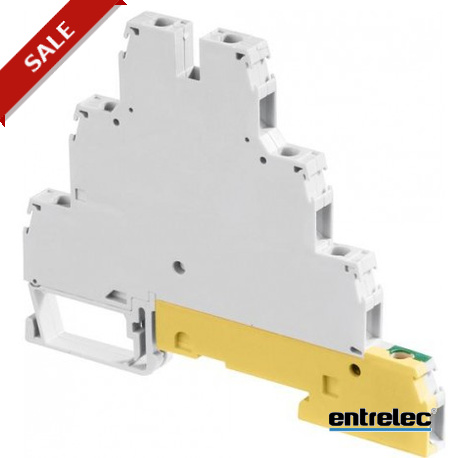 1SNA299684R0200 - 1SNA299684R0200 ENTRELEC D4/6.T3.P Screw Clamp Terminal Blocks Triple deck + Ground Grey