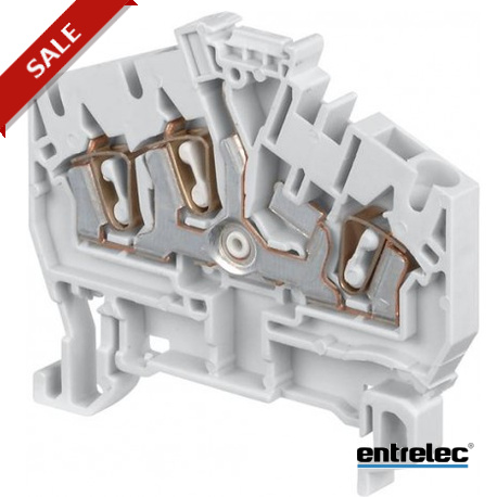 D2.5/5.I.3L - D2.5/5.I.3L 1SNA399068R1700 ENTRELEC D2.5/5.I.3L Spring Terminal Blocks Feed-through with 3 connections Grey