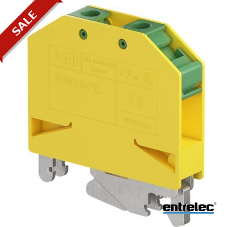 1SNA511003R0500 - 1SNA511003R0500 ENTRELEC RGW2.5-PE-V0 Ring lug Terminal block Ground Green Yellow
