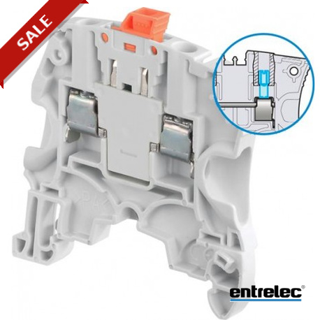 1SNK505321R0000 - 1SNK505321R0000 ENTRELEC ZS4-S-T2-BL Screw Clamp Terminal Block Disconnect with blade Blue with 2 test socke..