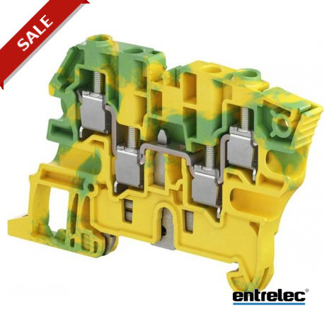1SNK506152R0000 - 1SNK506152R0000 ENTRELEC ZS6-4S-PE Screw Clamp Terminal Block Ground Green/Yellow