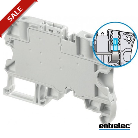1SNK506314R0000 - 1SNK506314R0000 ENTRELEC ZS4-SP-T2-R1 Screw Clamp Terminal Block Disconnect with Plug Grey with 2 test socke..