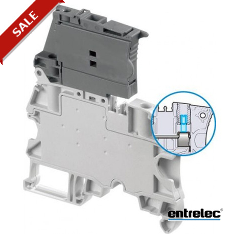 1SNK506411R0000 - 1SNK506411R0000 ENTRELEC ZS4-SF-T2 Screw Clamp Terminal Block for Fuses 5x20mm with 2 test socket screws DIA..