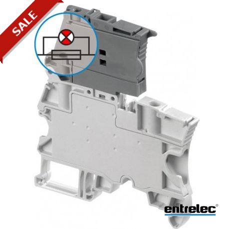 1SNK506415R0000 - 1SNK506415R0000 ENTRELEC ZS4-SF-R3 Screw Clamp Terminal Block for Fuses 5x20 mm Grey with blown fuse indicat..